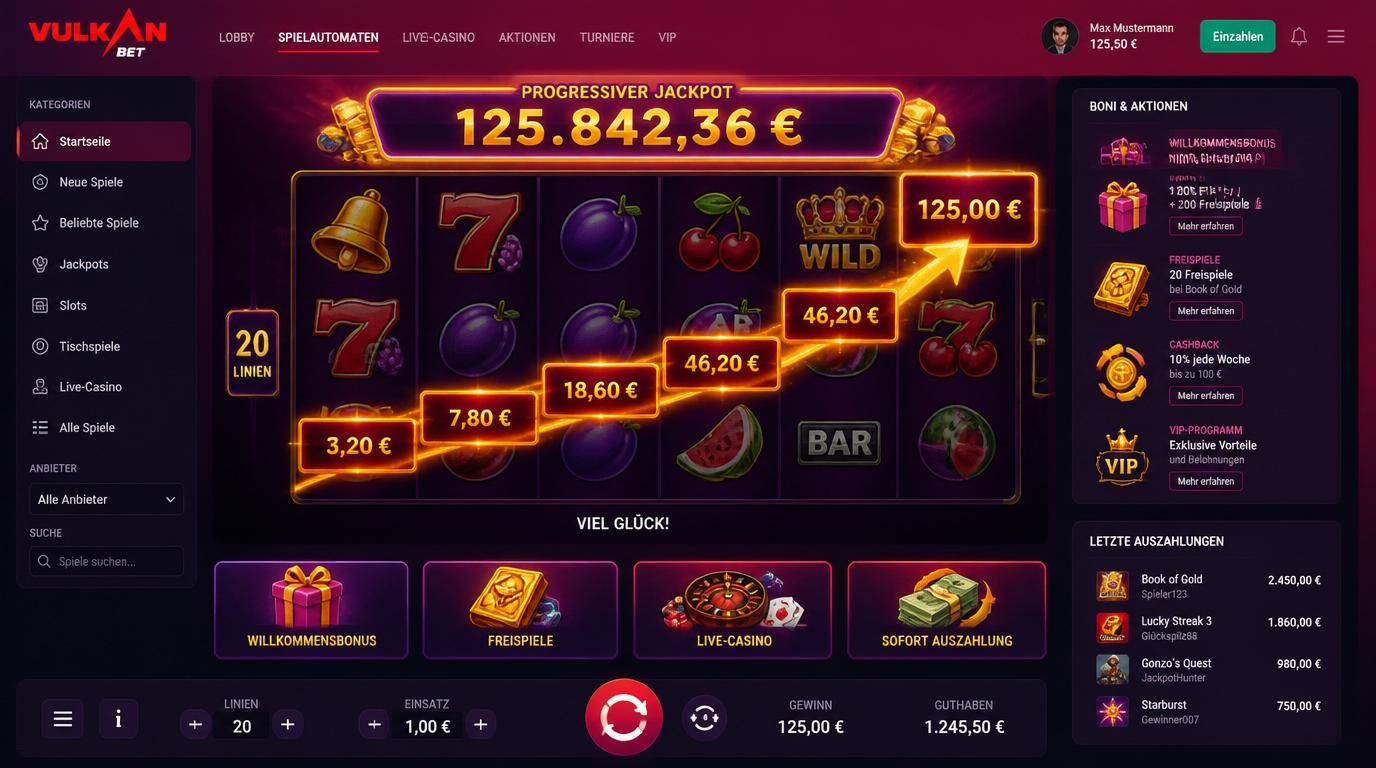Mit einem Spin zum Jackpot – Live-Casino, Boni und Freispiele